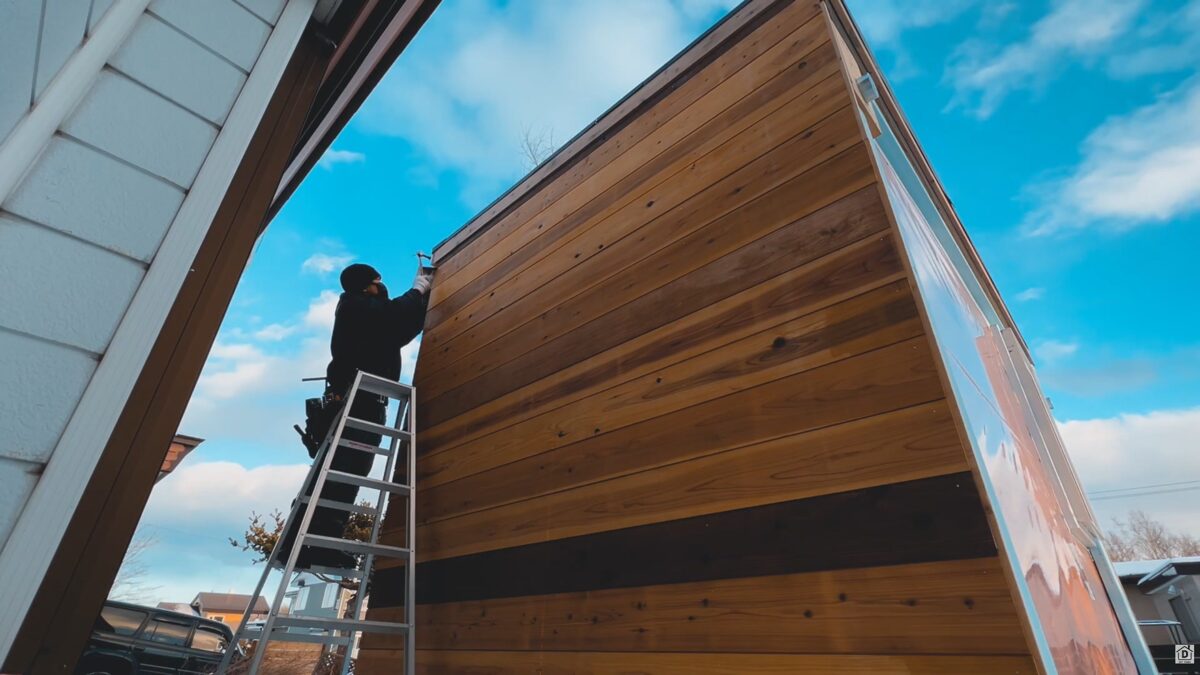 小屋DIY 外壁の板張り施工
